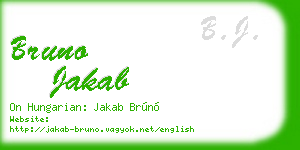 bruno jakab business card